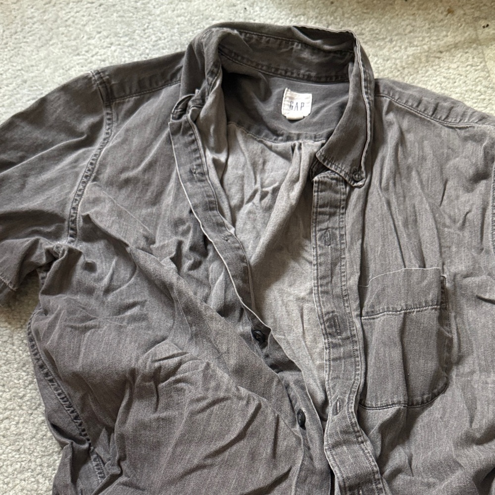 GAP Charcoal Button-Up Shirt